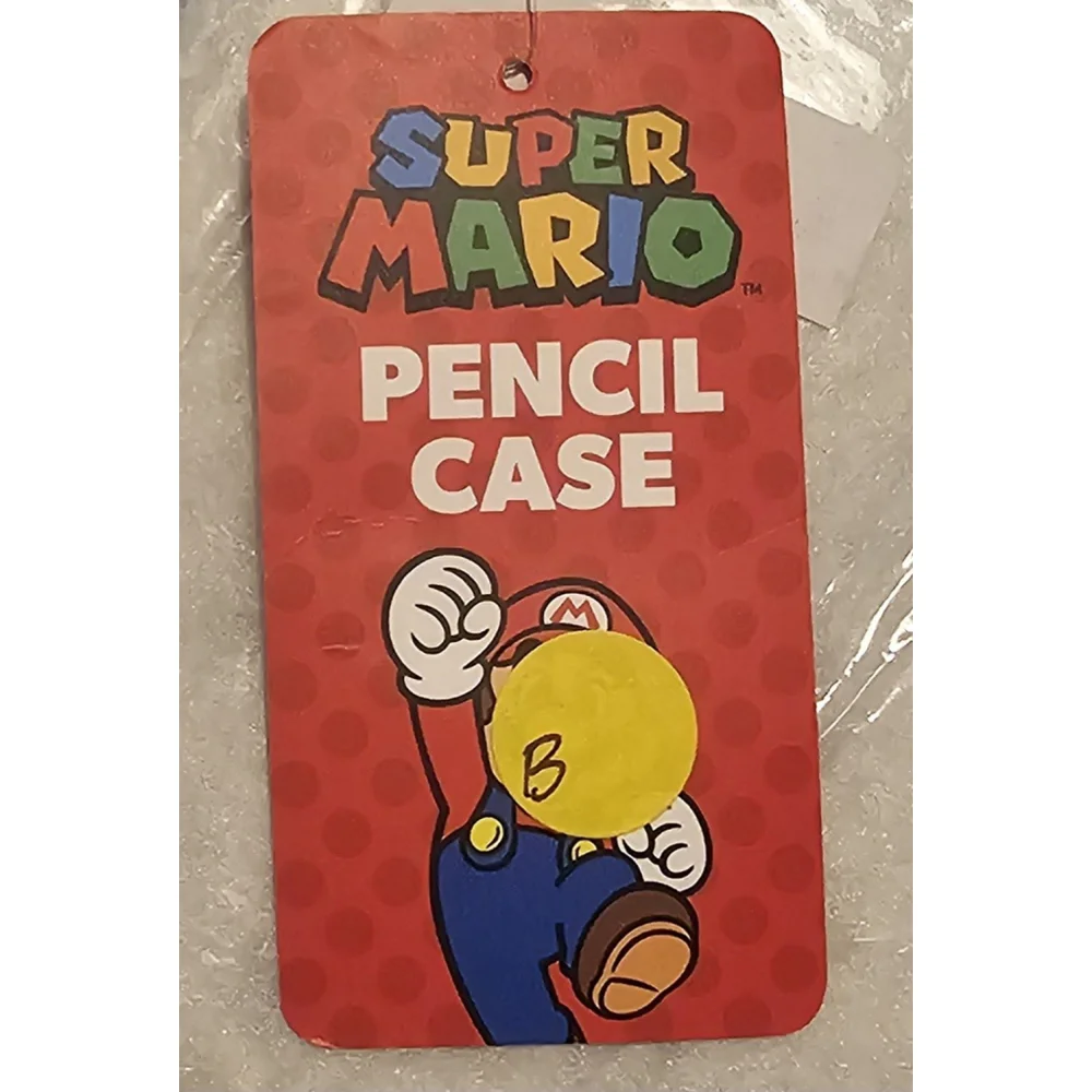 Super Mario Bros School Molded Pencil Box Case Pouch Bag Nintendo Video Gamer